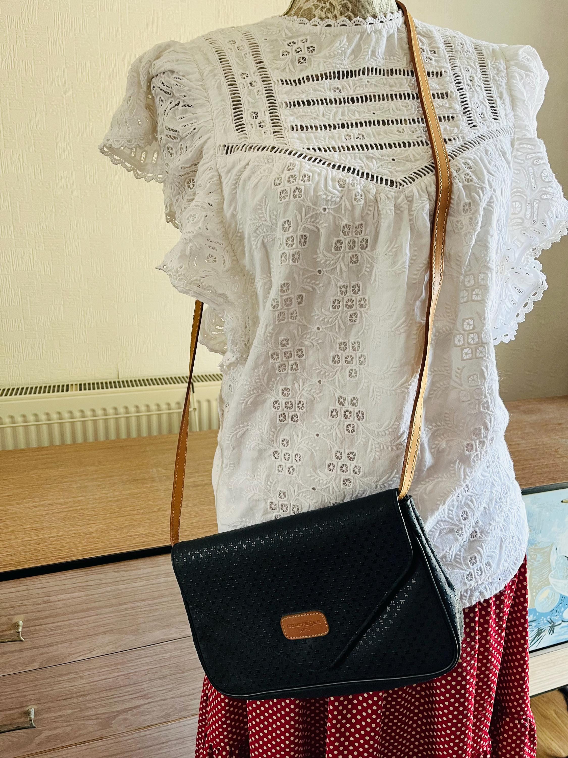 Vintage Courreges Paris Crossbody Bag: 90s French Designer Handbag