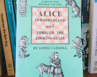 Alice In Wonderland and Through The Looking-Glass by Lewis Carroll Softcover book 1947 92 original illustrations by Sir John Tenniel/Gift