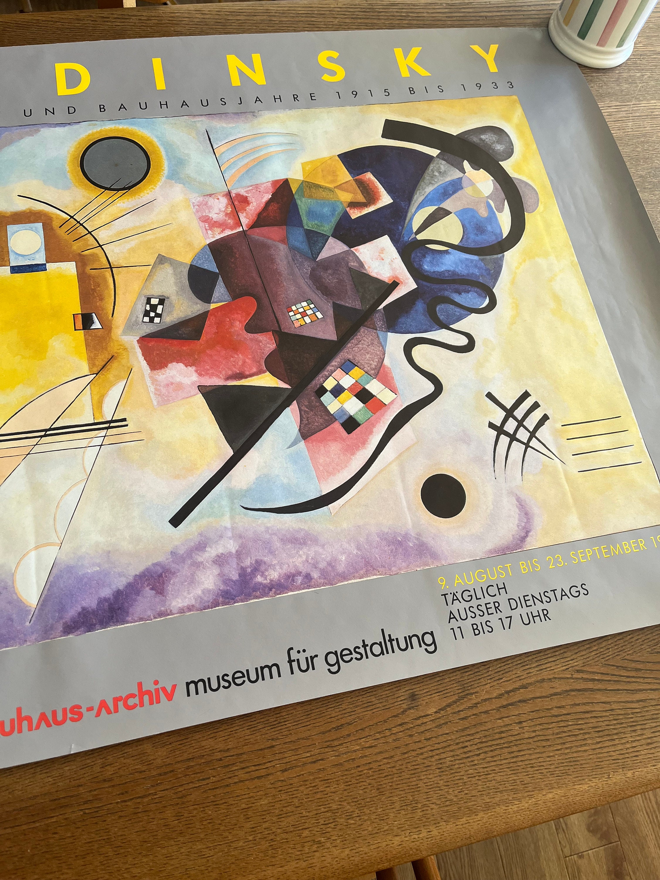 ヴィンテージ カンディンスキー バウハウス展ポスター: イエロー