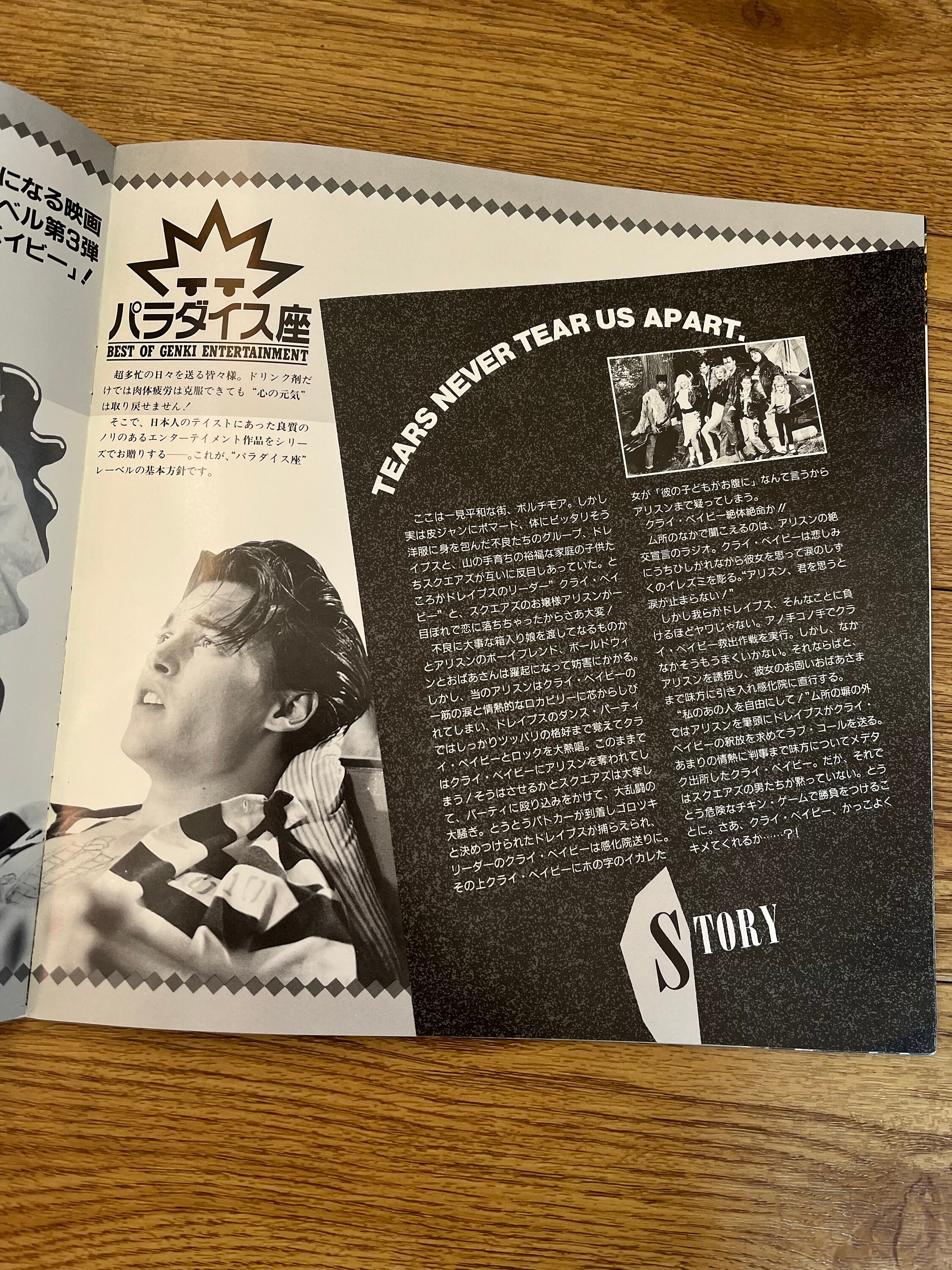 Cry Baby Movie Promo Set: Japanese Catalogue & US Sales Sheet - Etsy