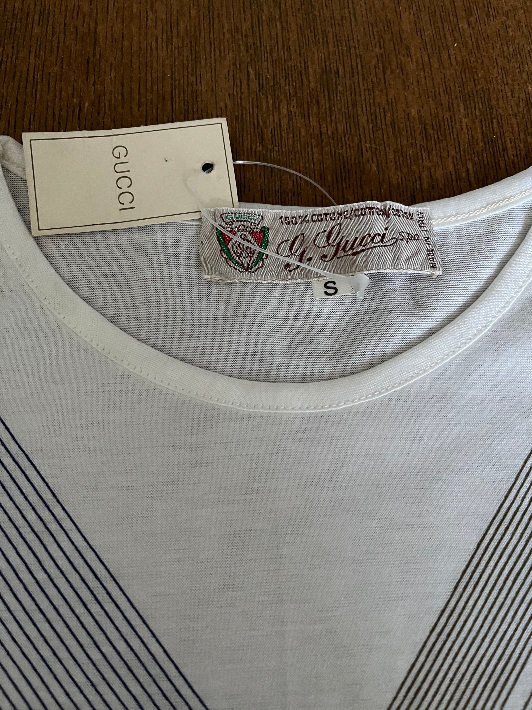 GUCCI Vintage 70's T Shirt/unworn With the Original Tag/made