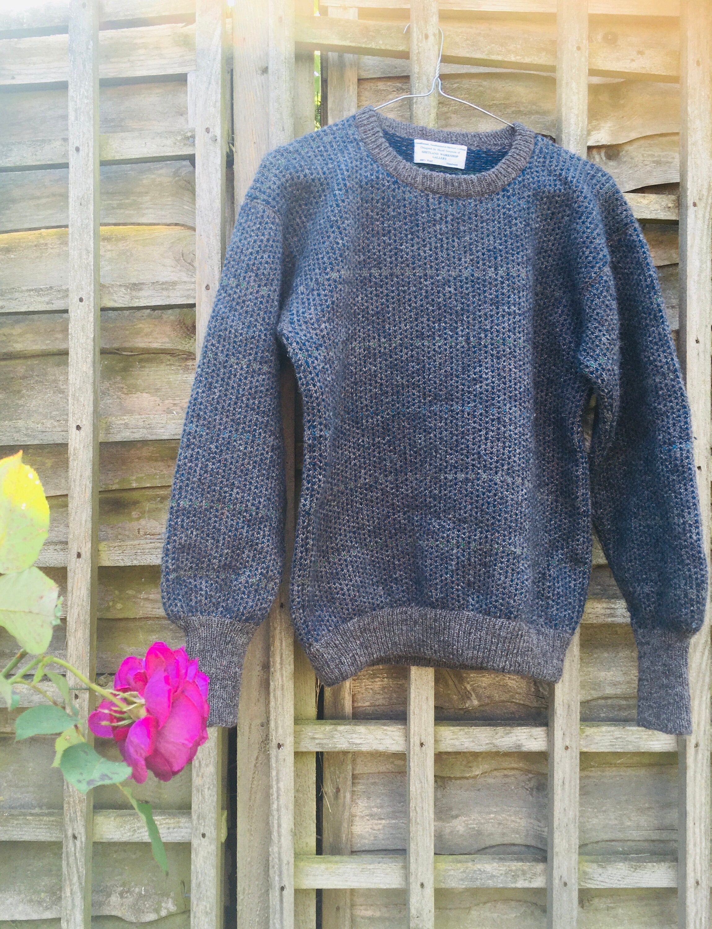 Shetland Handknit Sweater/vintage Wool Sweater/handframed Shetland Handknit Sweater/vintage Wool Sweater/handframed