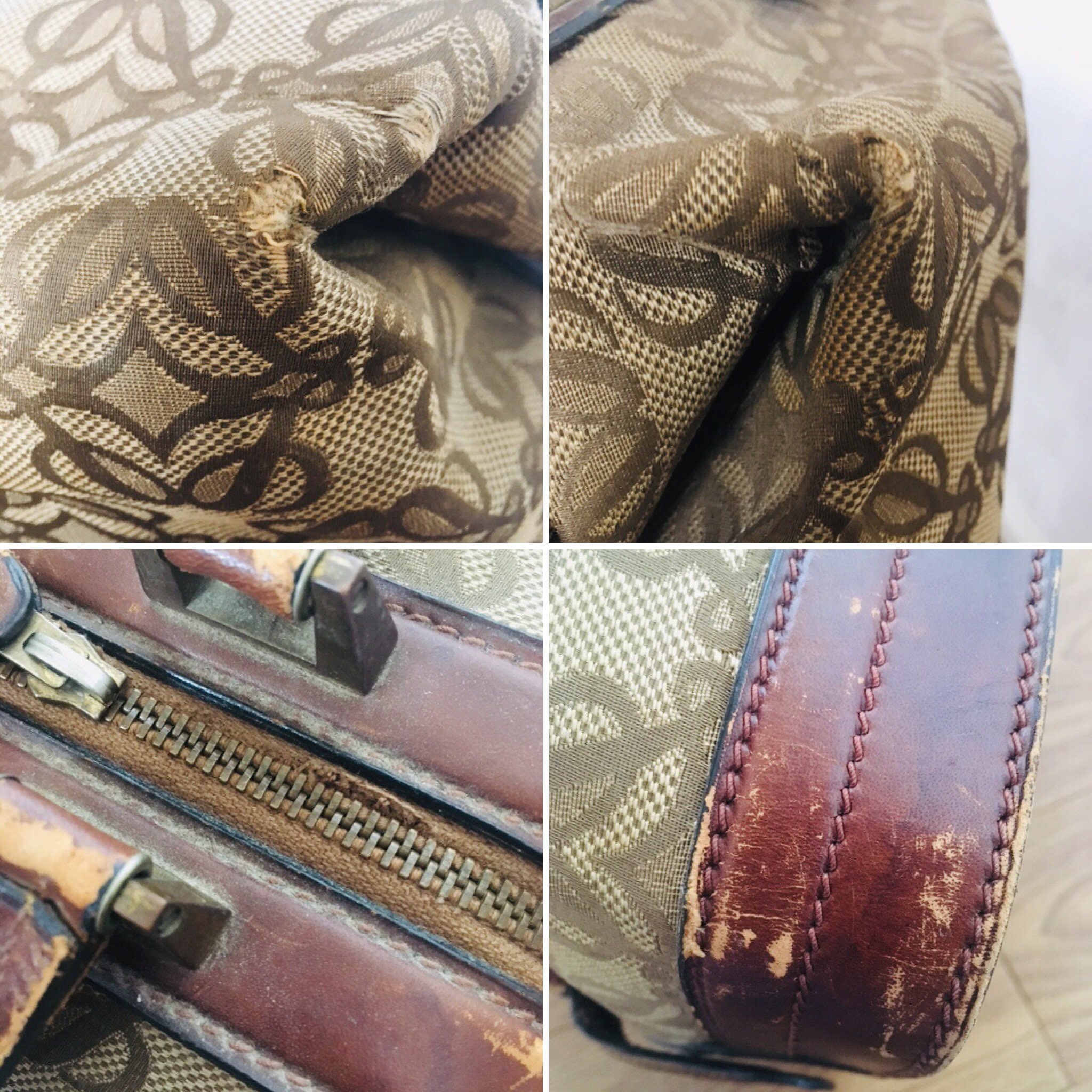 LOEWE ロコハッチフリンシスカフ FSA6SS1X06 2215 Loewe Monogrammed Doctor's Bag/antique Loewe Bag/leather