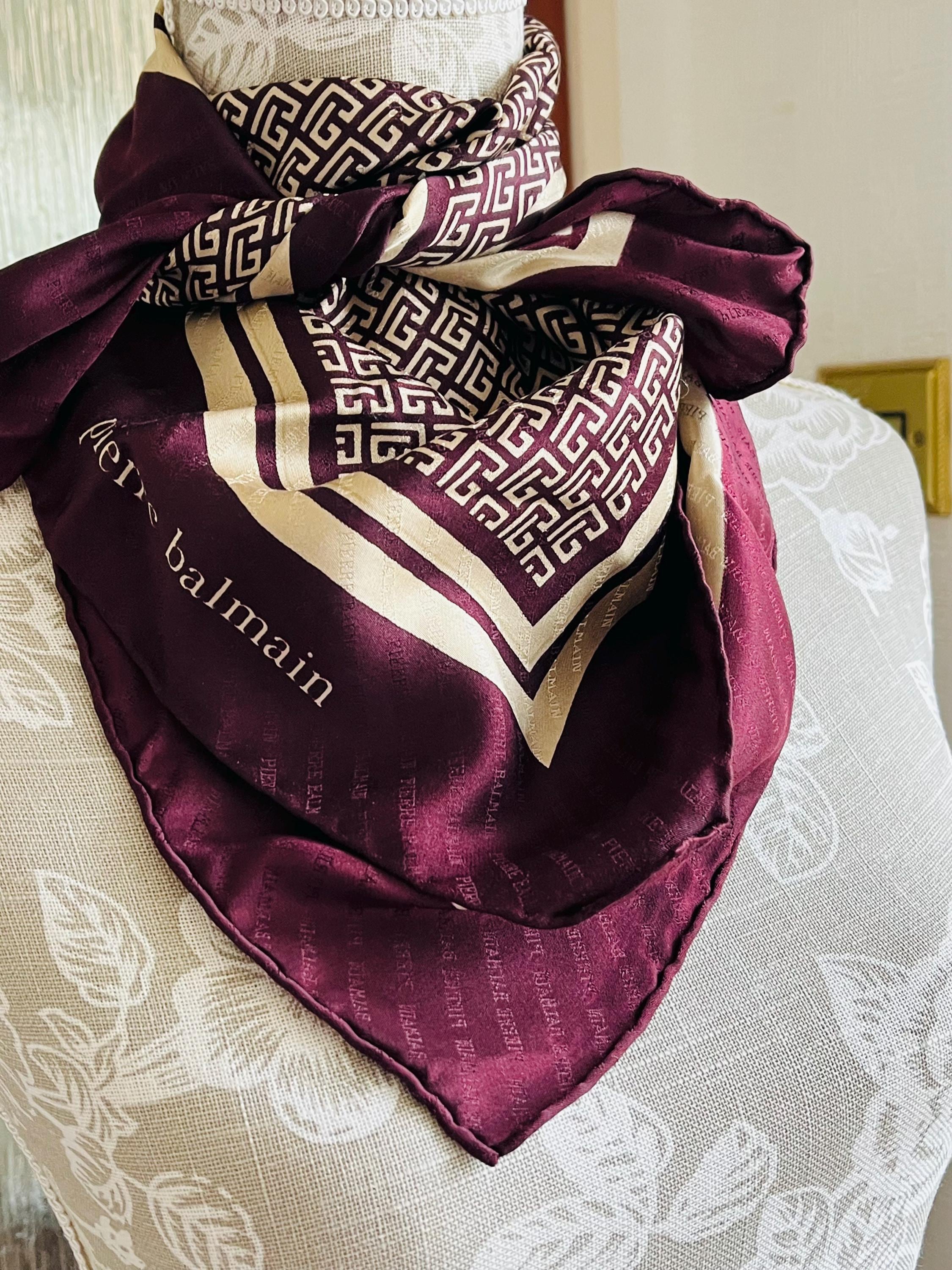 Pierre Balmain Silk Scarf: Hand-rolled Edges, Made in Japan - Etsy