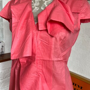 Vivienne Westwood Pink Cotton Blouse: Asymmetric Cap Sleeve, Made in Italy image 2