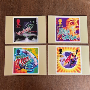 Stamp postcard/Stamp Card Series/Blank postcard/Stamp collector postcards/Royal Mail/1995/H G Wells/Designed by Siobhan Keaney/Wall art