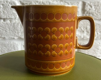 Hornsea SAFFRON jug/1976/70s kitchenware/Made in England/Hornsea ‘Saffron’ series/Retro kitchenware/Retro jug/Housewarming gift/brown floral