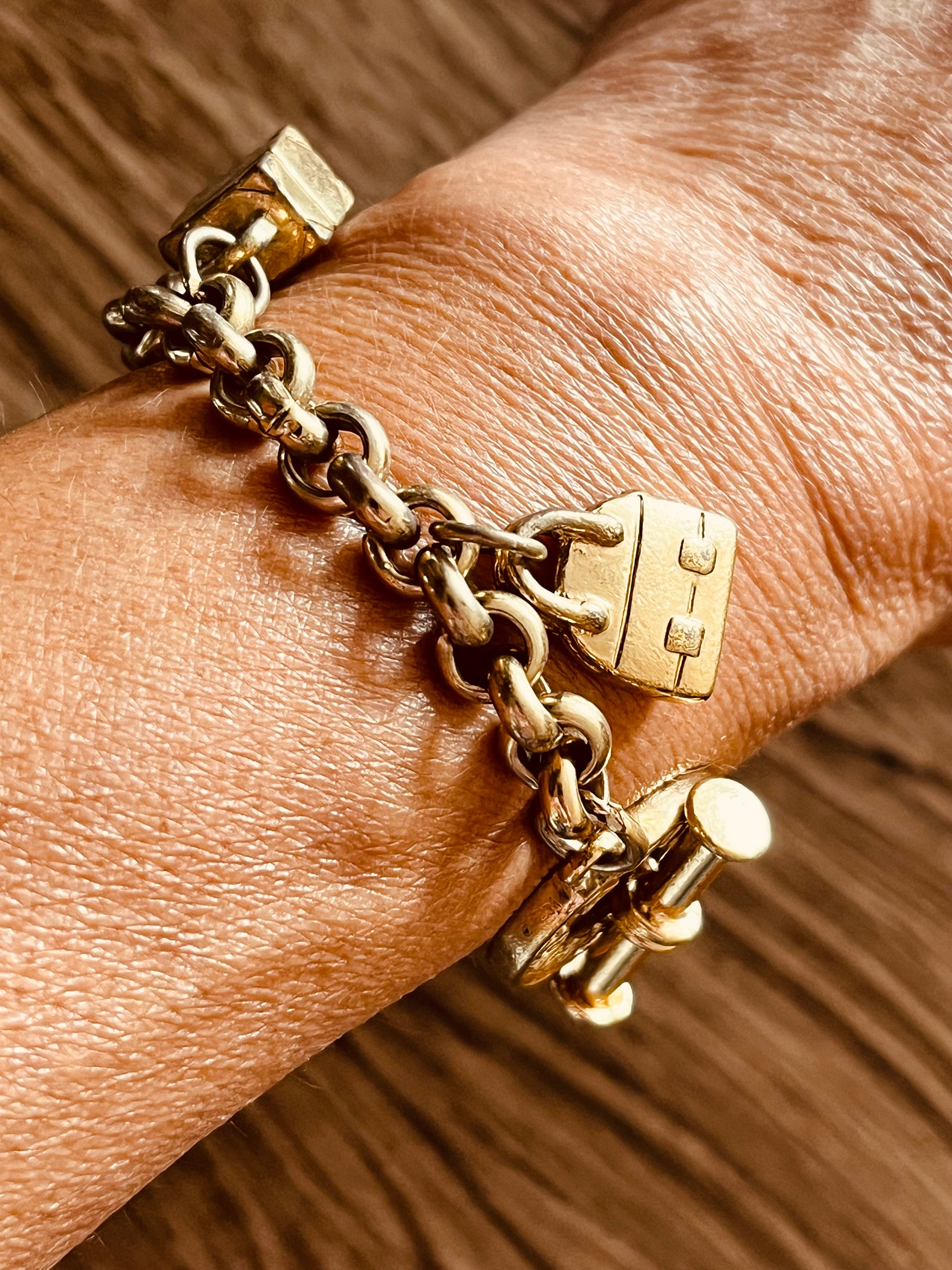 Agatha Paris Vintage Bracelet/gold-tone Metal Chain Link