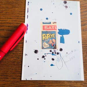 Carte postale d'art Andy Warhol/Sans titre/Carte postale physique/Collage POPEYE cadre artistique des années 60/Carte postale vierge/Carte postale ancienne/Cadeau/Collection d'oeuvres d'art/Andy Warhol