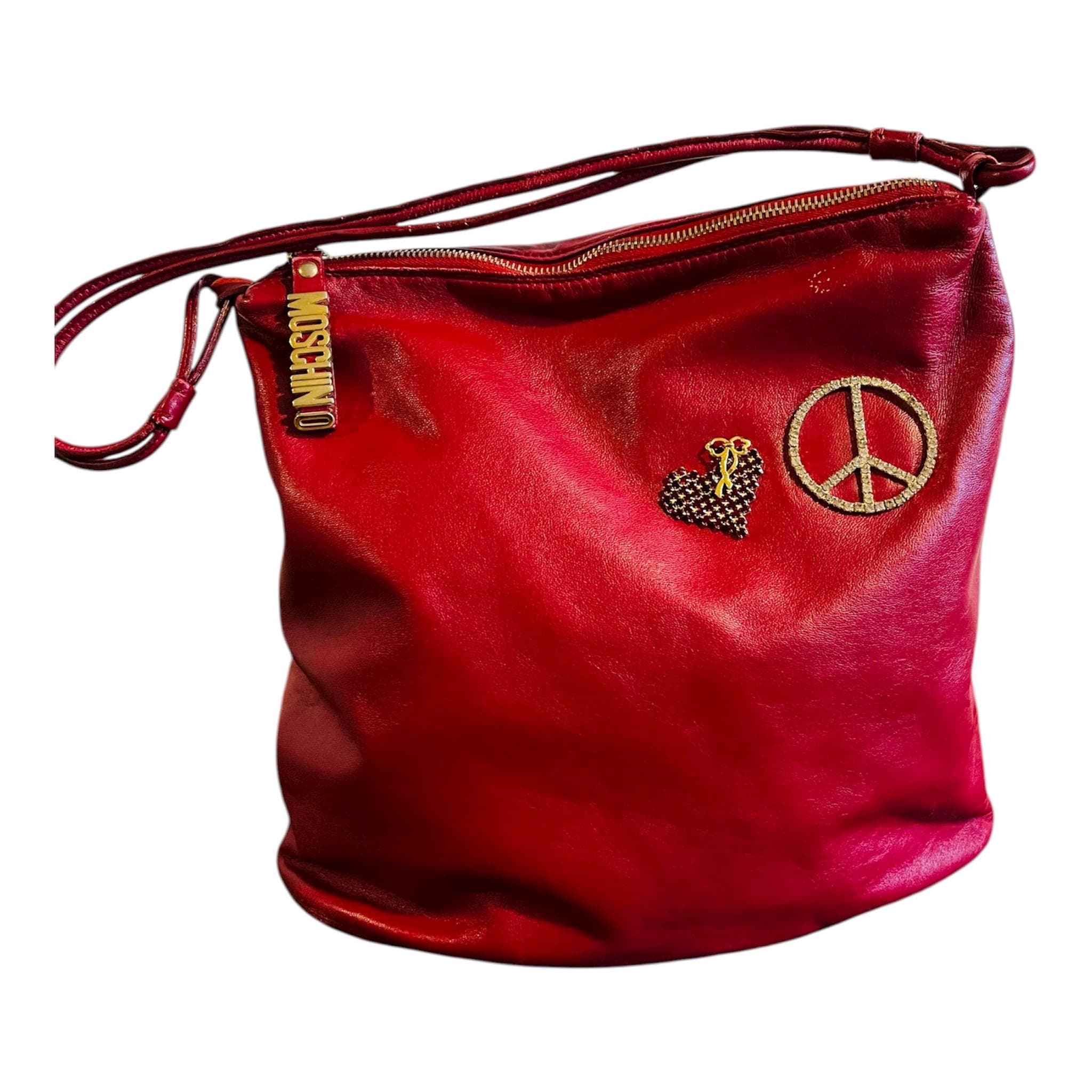 MOSCHINO redwall クロスボディ サークル型 レッドハート