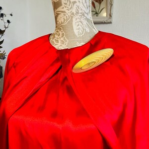 Claude Montana Designer Brooch: Novelty Brooch Gold Tone Art Deco Pin