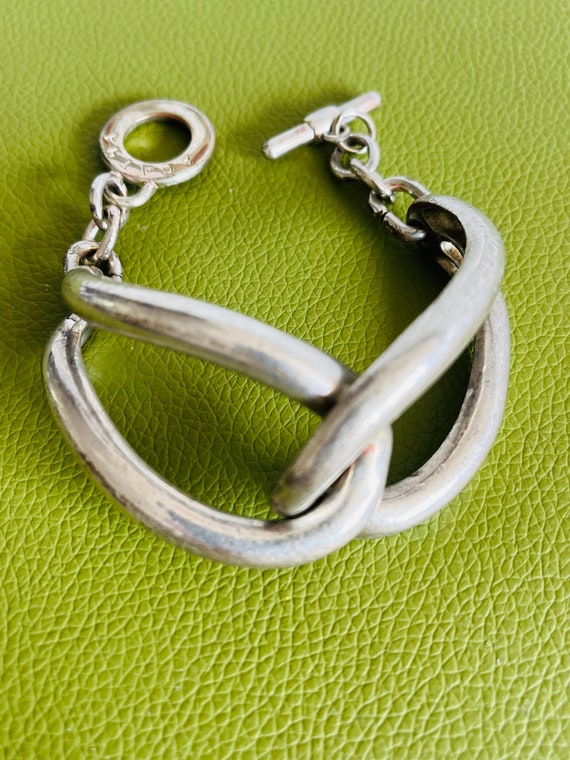Agatha Paris Vintage Bracelet: Silver-tone Chunky Toggle Chain