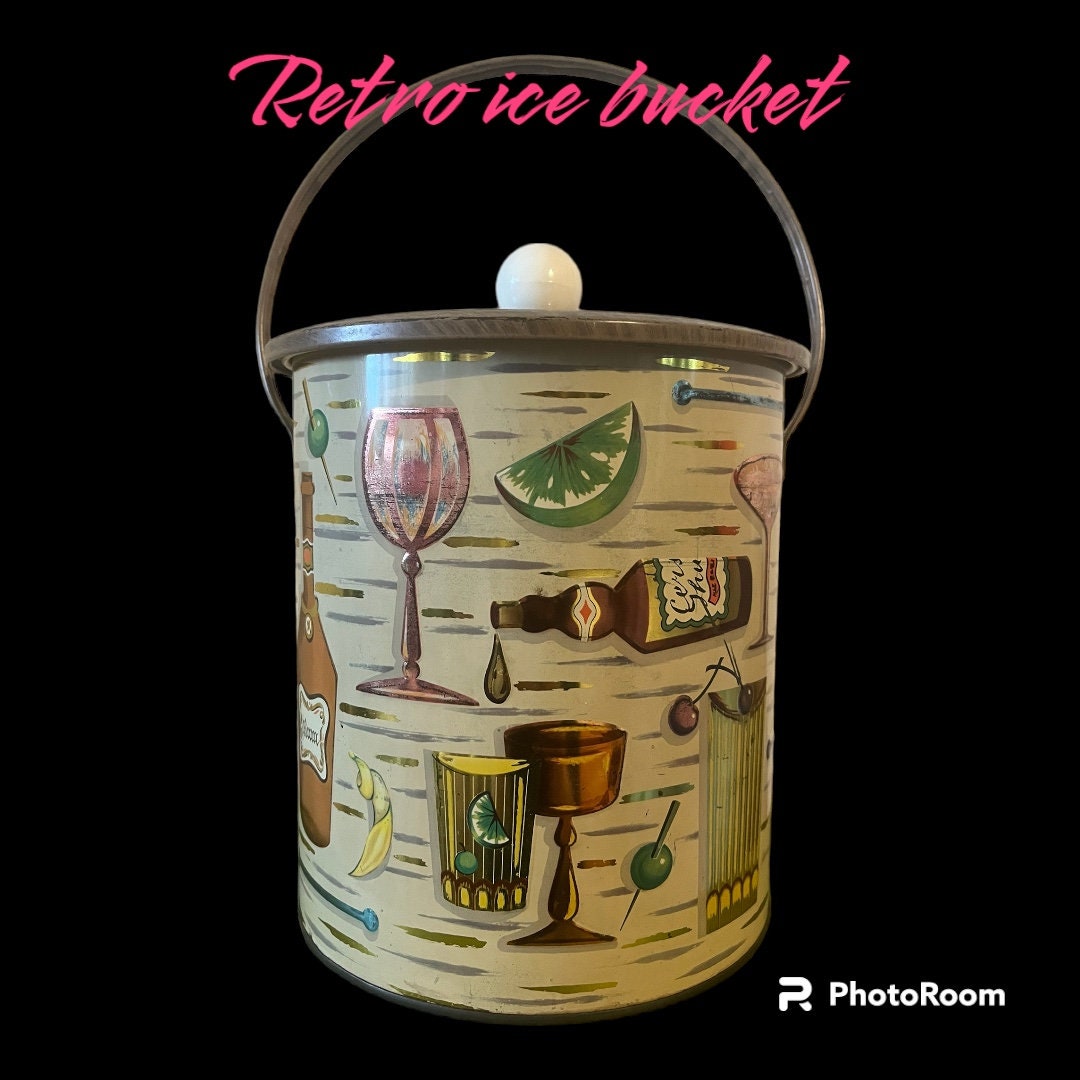 Vintage Ice Bucket/1960's Retro Ice Bucket/retro Bar/baret Ware