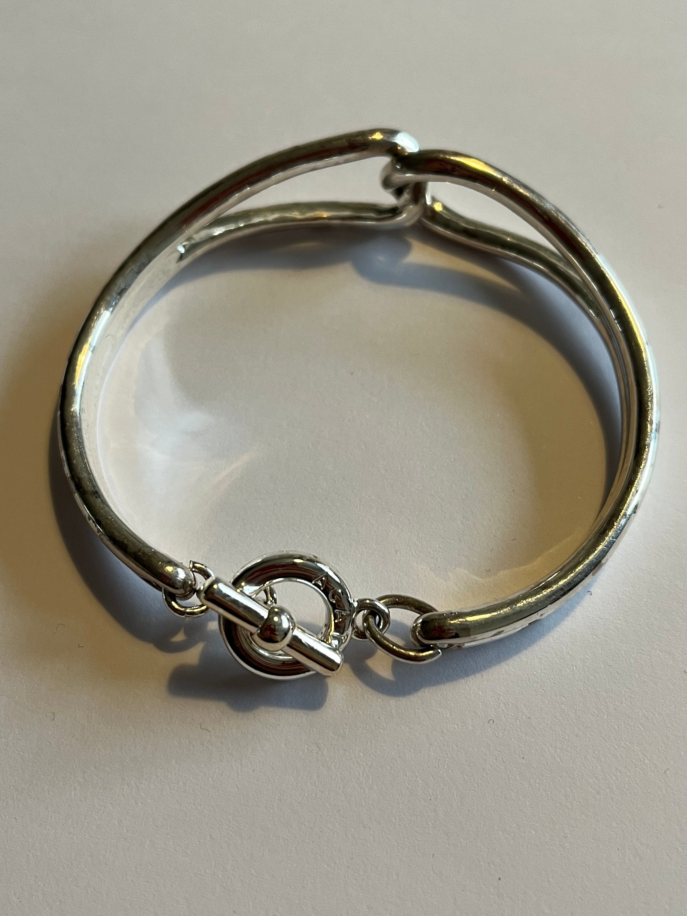 アクセサリー AGATHA Silver 925 Gold Plated Bangle Bangle DUA - Silver / Gold 02490402-879-TU | Agatha