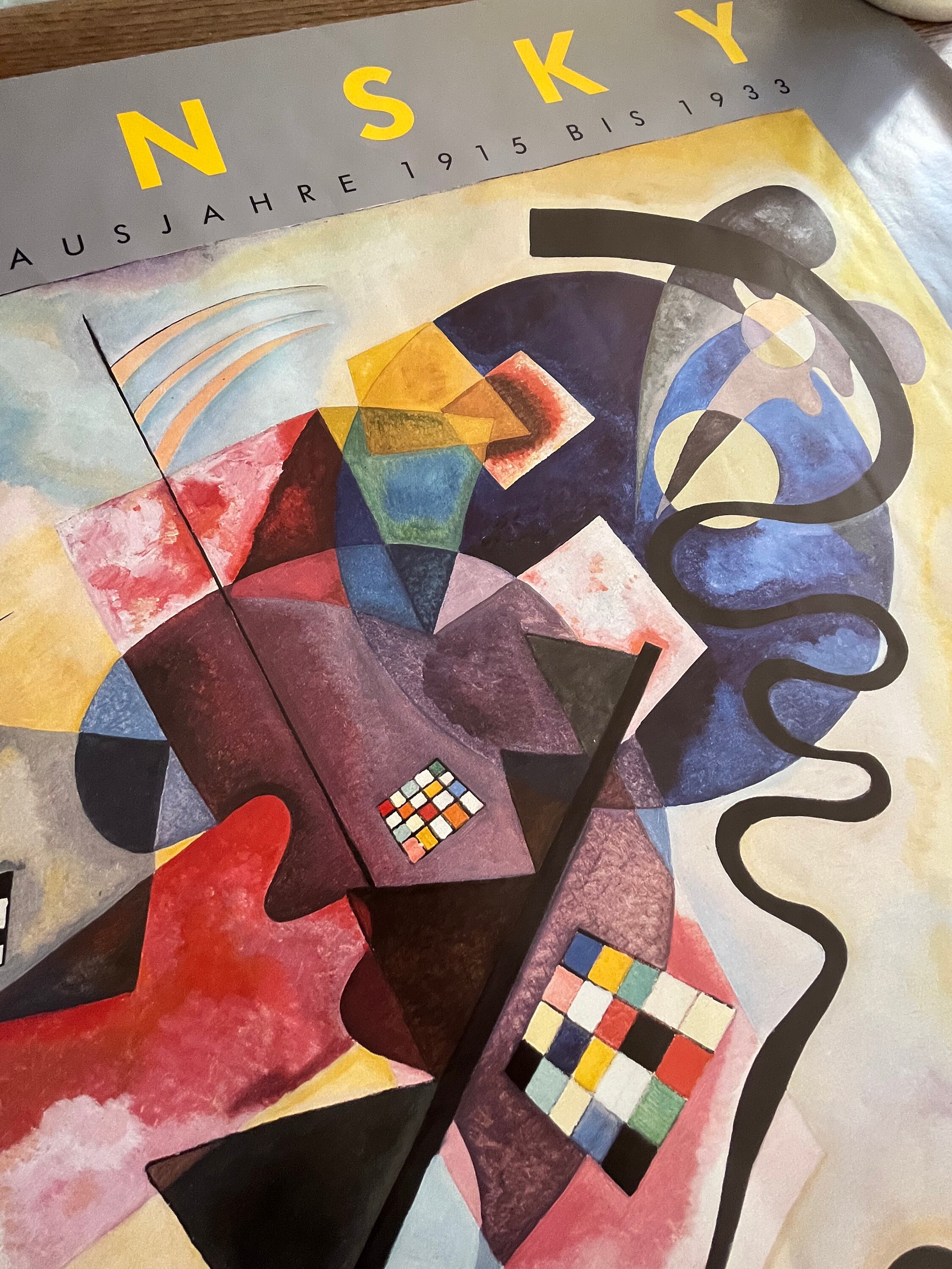 ヴィンテージ カンディンスキー バウハウス展ポスター: イエロー