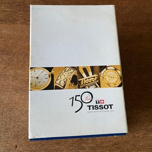 Boîte De Présentation Pour Montre Tissot Vintage - Plastique Bleu - Années 80 - Occasion