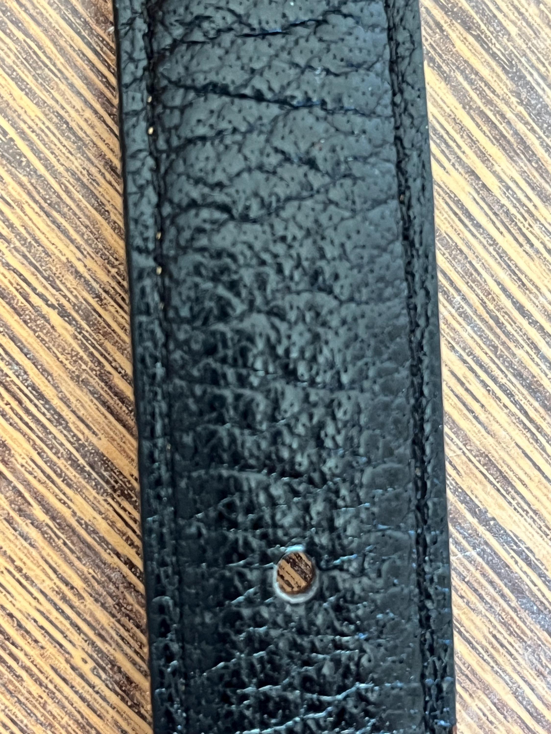 Coach Black Calfskin Skinny Leather Belt Small Solid Brass Buckle USA Made 3905 Coach Black Belts for Women for sale | eBay main image 3