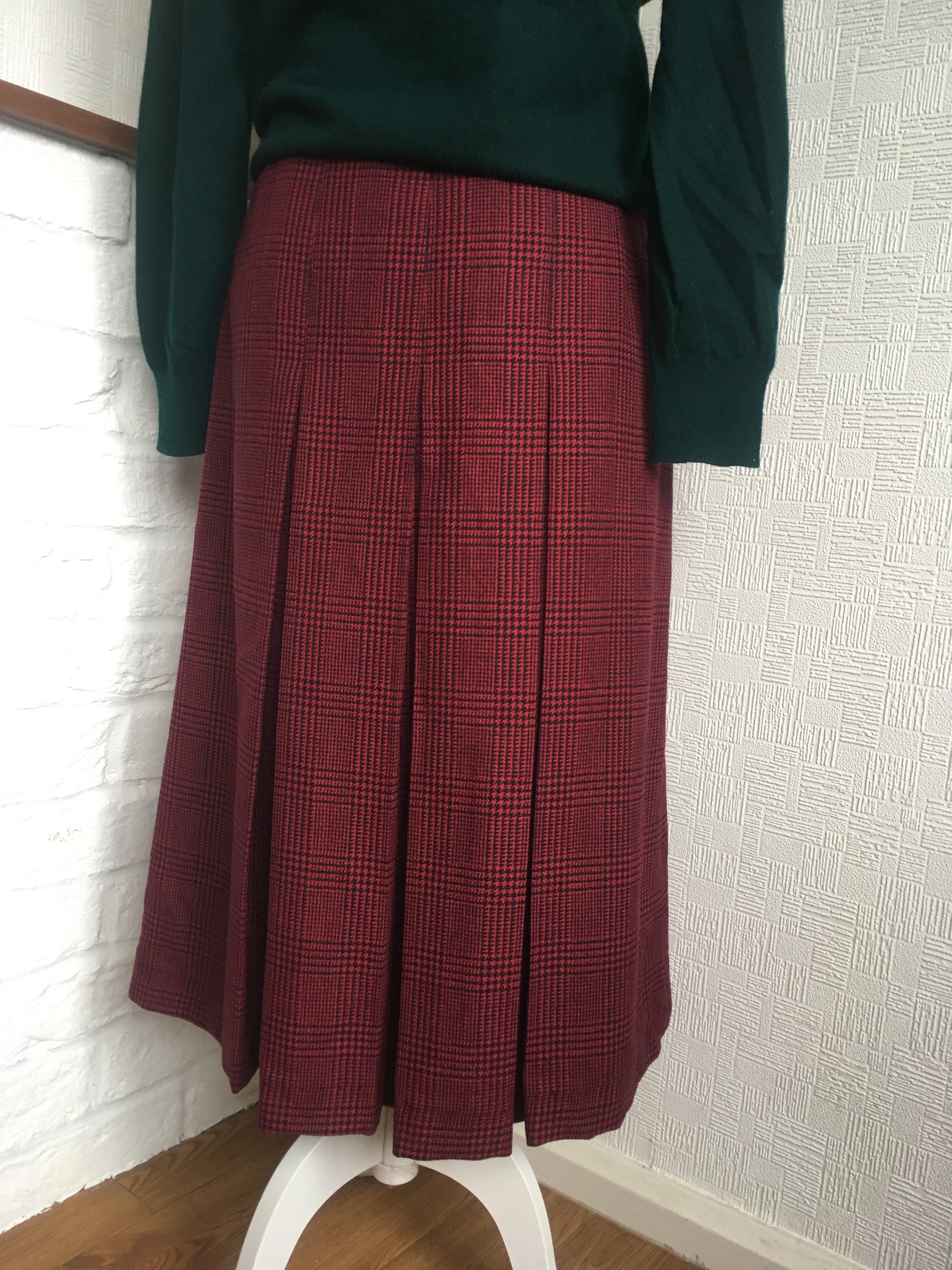 Aquascutum イギリス製 チェック柄 プリーツスカート aquascutum/check/skirt/プリーツスカート/アクアスキュータム