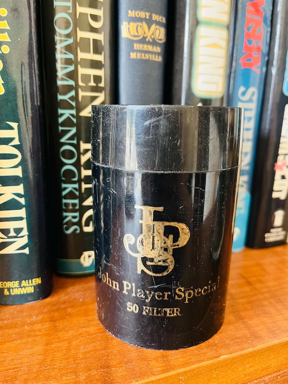 cigarette canister Vintage John Player Special Cigarette Canister, Collectible Tobacco Tub