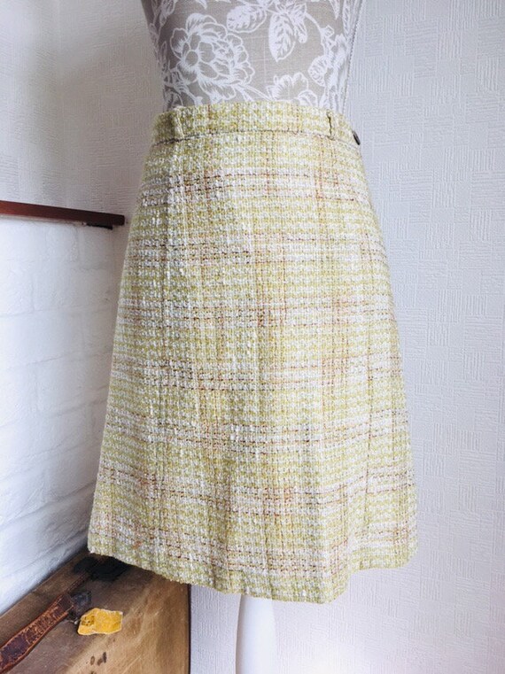 Vintage skirt/HARRODS 80's A-line skirt/Acrylic a… - image 4