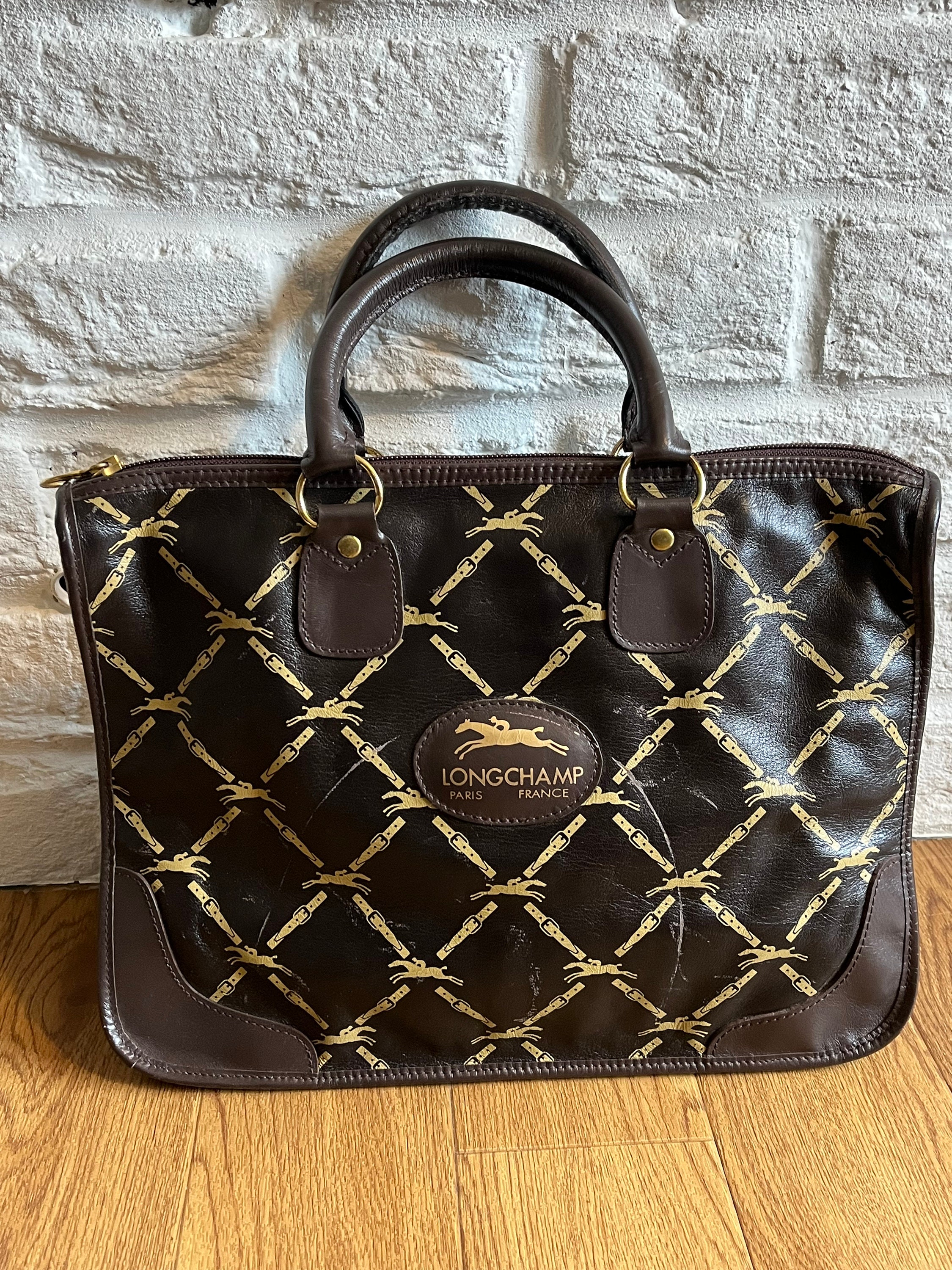 Longchamp leather handbags deals