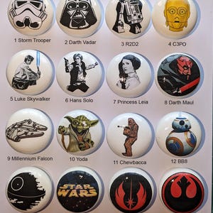 STAR WARS Hand Crafted Wooden Drawer Door Knob Pull Decorated Decoupage Stormtrooper Darth Vader Yoda R2D2 Childs Gift Price is per Knob UK