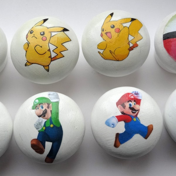 Painted Wood Knobs Etsy UK