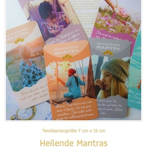 Kartendeck*53 Karten mit positiven Mantras, die dir auf deinem Weg zur Heilung und Selbstwerdung eine große Hilfe sind*Tarotkartengröße