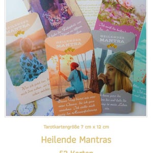 Kartendeck*53 Karten mit positiven Mantras, die dir auf deinem Weg zur Heilung und Selbstwerdung eine große Hilfe sind*Tarotkartengröße
