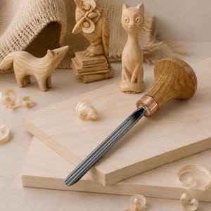 Palm Carving Tool, Wood Carving Chisel, Palm Gouge, High Carbon Steel Wood Engraving Tool, Detail Carving Chisel