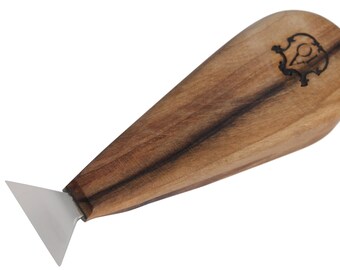 Knife for woodcarving, chip carving knife, woodcarving geometric, chisel, detailed knife for chip carving, wood carving tool Adolf Yurev