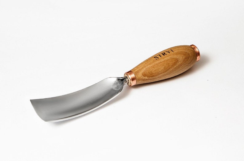 Sculpture Bent Gouge #7, Long Curved Wood Carving Chisel image 8