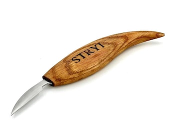 Wood carving knife, Forged wood carving knife, Whittling knife 38mm, Wood carving, Chip carving knife, Detailed woodworking tool, Dad gift