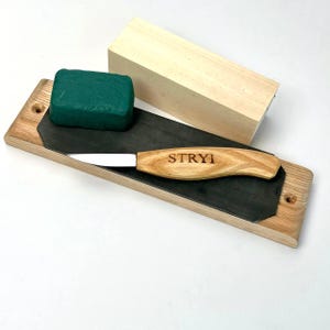 Starter Whittling Kit, Free Video Tutorial, Knives Set set for figure carving, Whittling knife, Sloyd knife with Sharpening Supplies