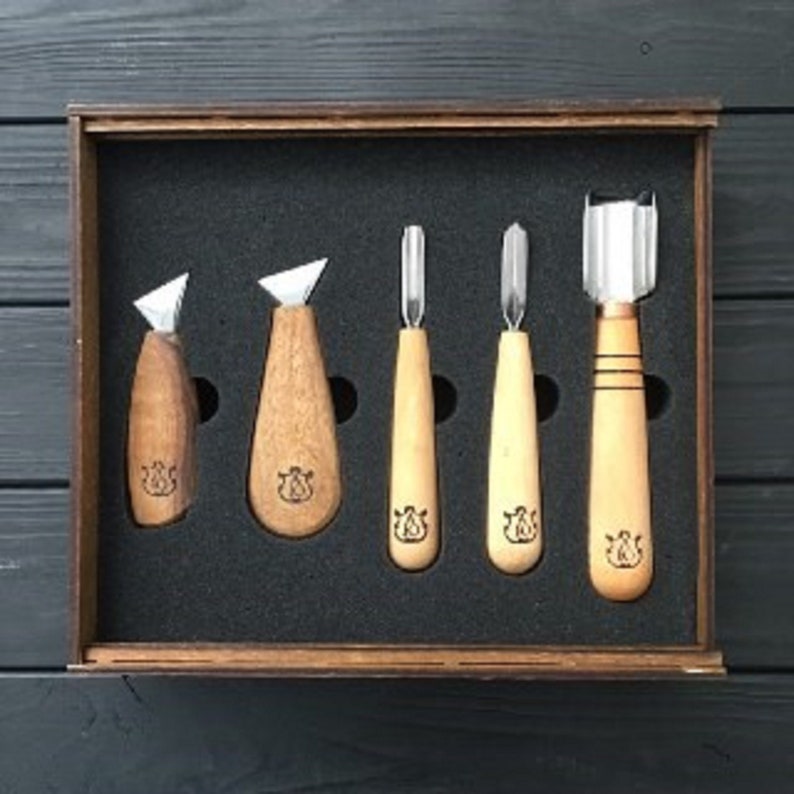 Wood carving set for children kids carving kit in gift box Etsy