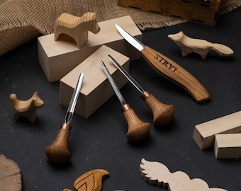 Wood Carving Tools Set, Palm Tool & Knife, Whittling Kit