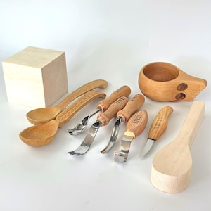 Spoon and Bowl carving kit, Stryi carving tools, Wood carving kit, Hobby DIY toolkit, Spoon carving tools, Kuksa carving tools, Gift for men