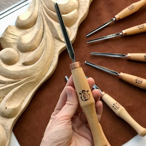 V-parting chisel 90 degrees, STRYI carving tools, V-chisel, V-tool, Relief carving tools, Woodworking tools, Carving tools, Chisel