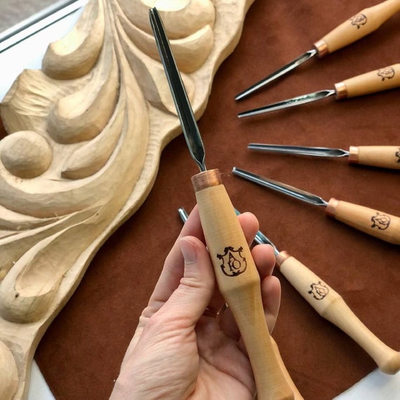 Set Di 5 Lame Per Intaglio Legno – Pro Per Scalpello Elettrico, Vibrazione 25000/min, Risparmio Di Forza, Per Legno, Ebano E Plastica Morbida