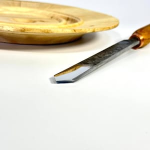 Triangular parting tool for wood turning, Handcrafted lathe turned bowl, Woodworking supply, Wood carving supplies, Unique gift for husband