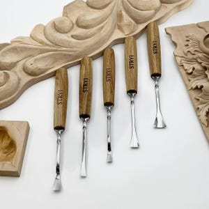 Juego de gubias para tallar madera forjadas a mano, STRYI Maestro, herramientas para tallar en relieve, regalo para talladores