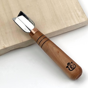 Short V-parting chisel with straight bevel, Woodcarving tools, V-tools for hobby, Gift for carver, Wood carving tools, V gouge, STRYI tools