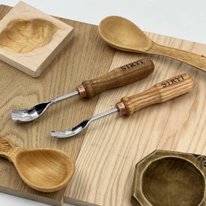 STRYI Wood Carving Gouges Set: Short Bent Bowl Carving Tools