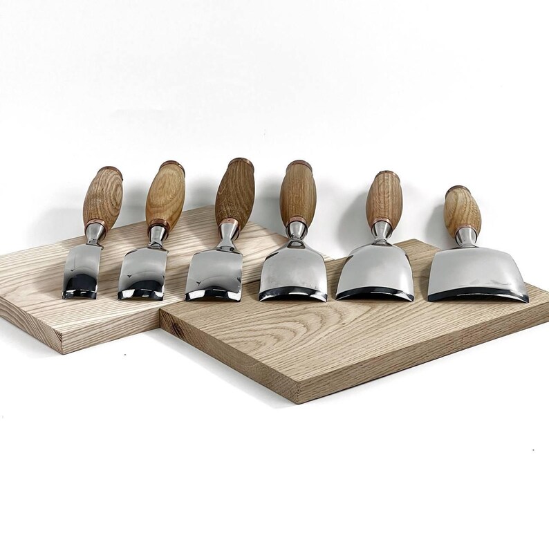 Sculpture Bent Gouge #7, Long Curved Wood Carving Chisel image 17