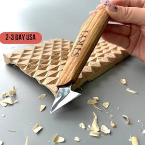 Wood carving knife 35mm, Whittling knife, Hand forged knife, Wood carving supplies, Handmade wood item, Carving knife, Handmade gift for him