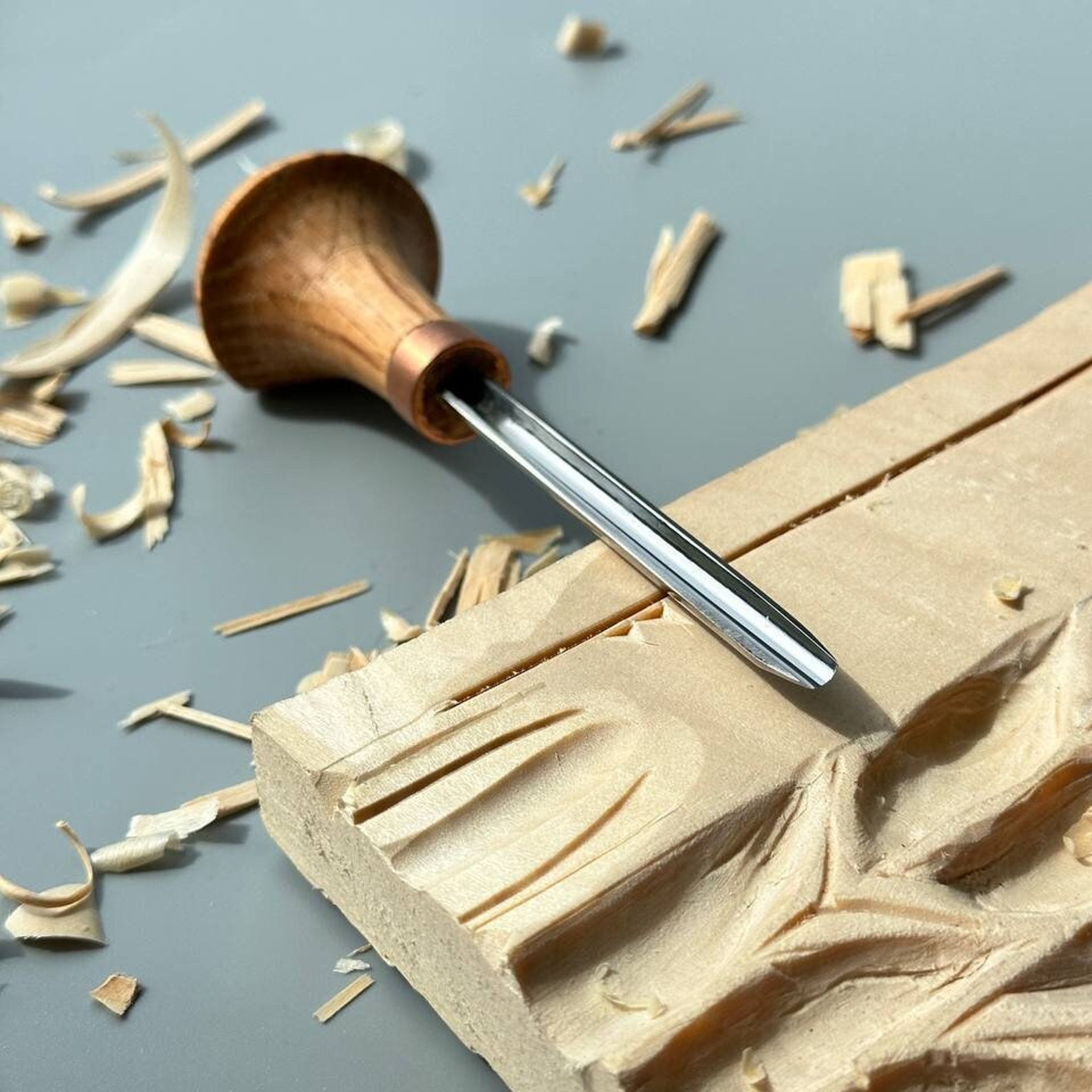 Palm Carving Tool #9 Profile, Linocut Tools, Engraving Chisel, Gift for ...