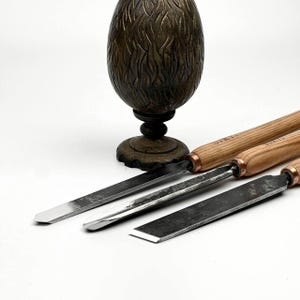 Juego de cinceles de acero forjado para tornear madera, herramientas de torno para carpintería