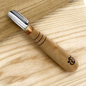 Short skewed gouge, STRYI carving tools, Stitching chisels, Gift for student, Carving tools, Rounded gouge, Skewed Rounded Gouge