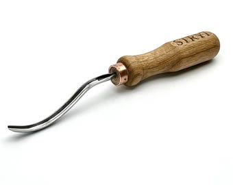 Long Bent Wood Carving Gouge: 5mm Curved Chisel, Relief Carving