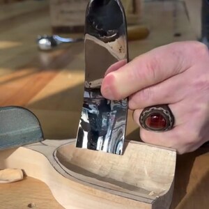 Sculpture Bent Gouge #7, Long Curved Wood Carving Chisel image 12